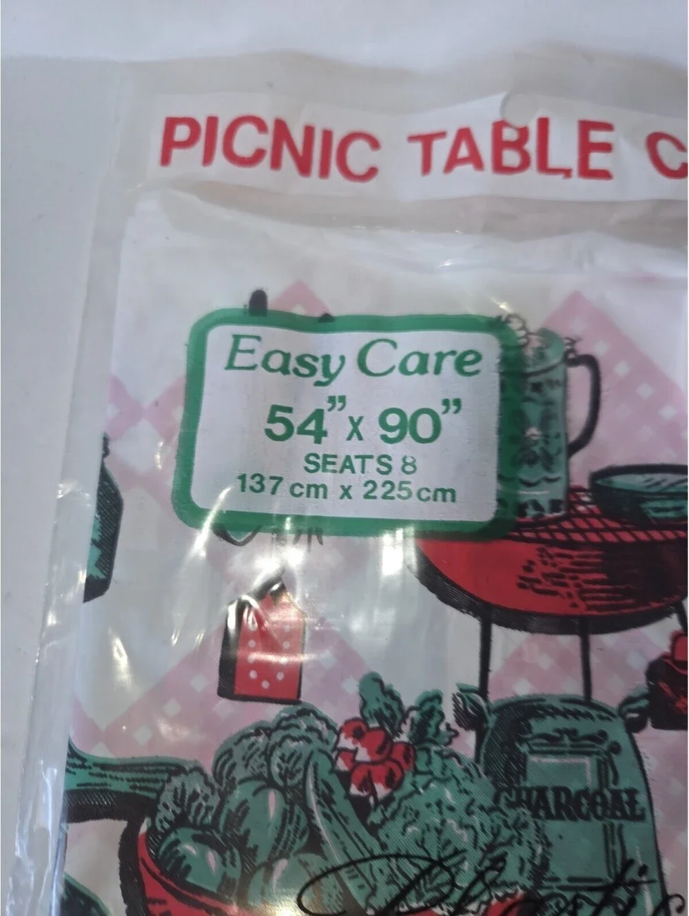 Vtg Carnation Picnic Table Covering 54